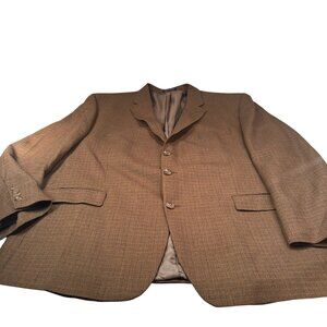 Ralph Lauren Houndstooth Sport Coat Mens Blazer Jacket Lambswool Single Breasted